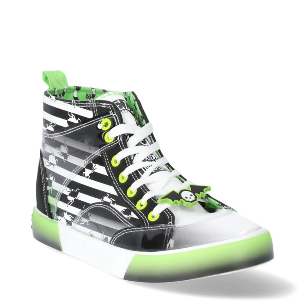 NEW Beetlejuice Women's High Top Sneakers, Sizes 6 1/2